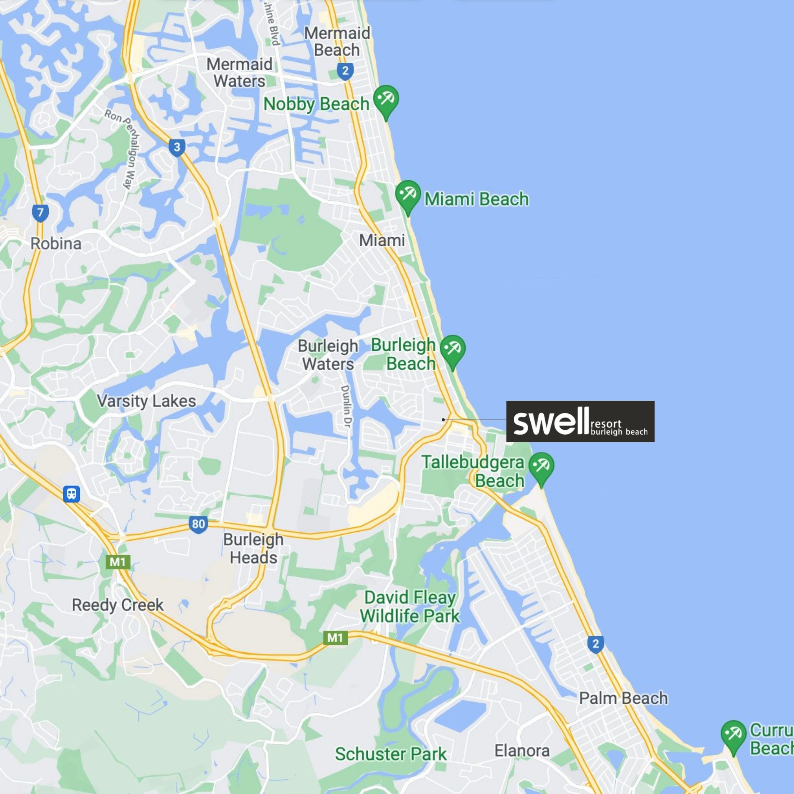 Swell Resort Burleigh Heads - 1 Ocean Street (Cnr Gold Coast Highway) Burleigh Heads, Gold Coast 4220 Australia